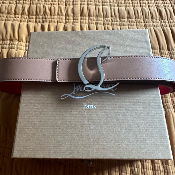 Christian Louboutin CL logo buckle leather belt. - Picture 4 of 7